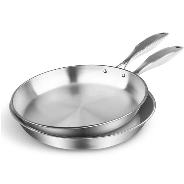 SOGA Stainless Steel Fry Pan 22cm 34cm Frying Pan Top Grade Induction Cooking - AfterPay & zipPay Available