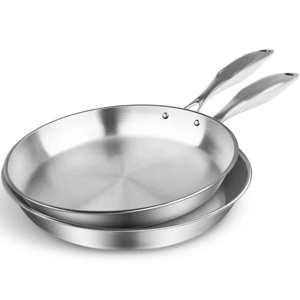 SOGA Stainless Steel Fry Pan 24cm 36cm Frying Pan Top Grade Induction Cooking - AfterPay & zipPay Available