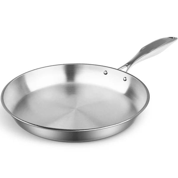 SOGA Stainless Steel Fry Pan 34cm Frying Pan Top Grade Induction Cooking Frypan - AfterPay & zipPay Available