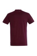 SOLS Mens Imperial Heavyweight Short Sleeve T-Shirt Burgundy 3XL Ringspun Semi-Combed Cotton Mens T-Shirt