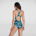 Speedo Hyperboom Allover Medalist Swimsuit - Ture Navy/ Nordic Teal/ Mercurial Blue | Pro Swimwear