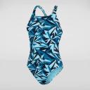 Speedo Hyperboom Allover Medalist Swimsuit - Ture Navy/ Nordic Teal/ Mercurial Blue | Pro Swimwear
