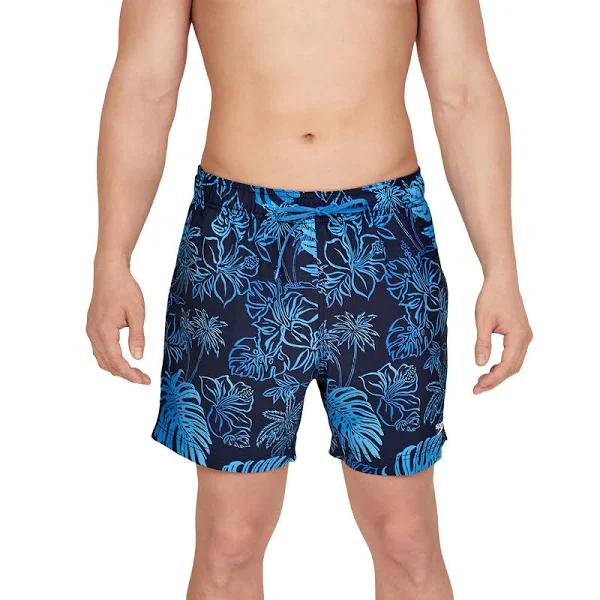 Speedo Men's 16" Coral Tides Redondo Edge Comfort Liner Swim Trunks - Peacoat XL - Swimoutlet.com