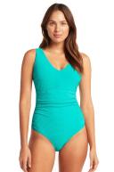 Spinnaker D/DD Cup One Piece | Body Sculpting Swimwear | Aqua | 14 | Sea Level Swim Australia