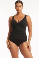 Spinnaker D/DD Cup One Piece | Body Sculpting Swimwear | White | 10 | Sea Level Swim Australia