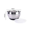 Stainless Steel Mixing Bowls Kitchen Utensil Bowl Non-slip with Lids For Salad Bread Pastries Cake Bowl .