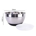 Stainless Steel Mixing Bowls with Lids Silicone Non-slip Bottom Kitchen Utensil Bowl For Salad Bread Pastries Cake Bowl Kichen
