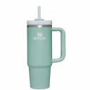 Stanley Adventure Eucalyptus 30oz - Reusable Vacuum Quencher Tumbler with Straw, Leak Resistant Lid, Insulated Cup, Maintains Cold, Heat, and Ice