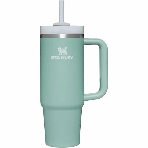 Stanley Adventure Eucalyptus 30oz - Reusable Vacuum Quencher Tumbler with Straw, Leak Resistant Lid, Insulated Cup, Maintains Cold, Heat, and Ice