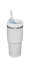 Stanley Quencher H2.0 Flowstate Stainless Steel Vacuum Insulated Tumbler With Lid and Straw For Water, Iced Tea or Coffee, Smoothie and More, Cream,