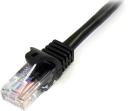 StarTech 1 M Black Cat5e Snagless RJ45 UTP Patch Cable - 1m Patch Cord - Ethernet Patch Cable - RJ45 Male to Male Cat 5e Cable (45PAT1MBK)