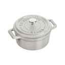Staub Cast Iron 0.25-qt Mini Round Cocotte - Graphite Grey, Made in France