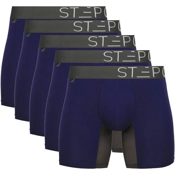 Step One Men's Bamboo Boxer Brief - Breathable Anti Chafe Moisture Wicking Underwear for Men