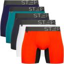 Step One Men's Bamboo Boxer Brief - Breathable Anti Chafe Moisture Wicking Underwear For Men