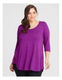 Taking Shape Bamboo Base 3/4 Sleeve Top Pink 20