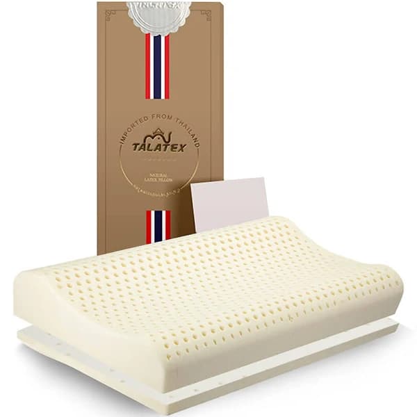 TalatexHome TALATEX 100% Natural Premium Latex Pillow, Adjustable Orthordic Ergonomic Pillow Helps Relieve Pressure, Neck and Shoulder Pain, No