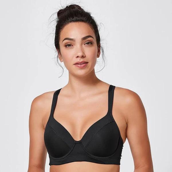 Target Active High Impact T-Shirt Bra, Style; TG19004 - Black - Black - 12C - AfterPay & zipPay Available