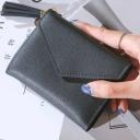 Tassel Women Wallet For Credit Cards Small Luxury Brand Leather Short Womens Wallet and Purse Carteira Feminina