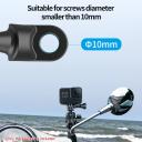 TELESIN Action Camera Motorcycle Rear-view Mirror Mounting Bracket 360° Rotation Action Camera Mount Adapter Replacement For GoPro Hero 9/8/7/6/5 Spor