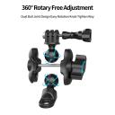 TELESIN Action Camera Motorcycle Rear-view Mirror Mounting Bracket 360° Rotation Action Camera Mount Adapter Replacement For GoPro Hero 9/8/7/6/5 Spor