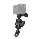 TELESIN Action Camera Motorcycle Rear-view Mirror Mounting Bracket 360° Rotation Action Camera Mount Adapter Replacement For GoPro Hero 9/8/7/6/5 Spor