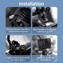 TELESIN Action Camera Motorcycle Rear-view Mirror Mounting Bracket 360° Rotation Action Camera Mount Adapter Replacement For GoPro Hero 9/8/7/6/5 Spor