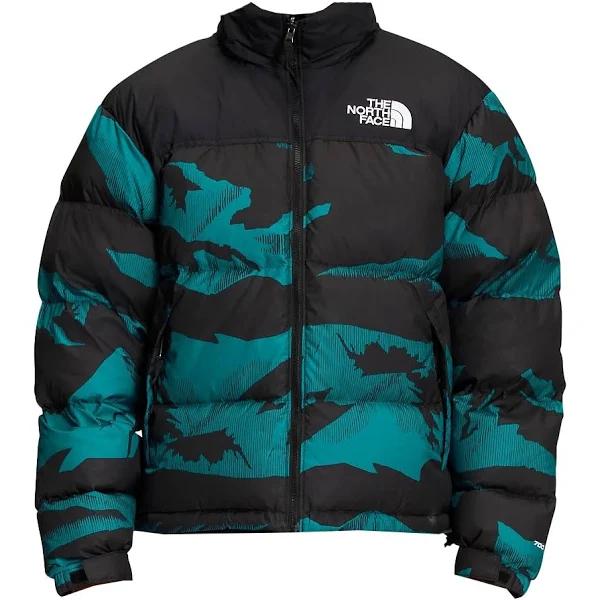 The North Face 1996 Retro Nuptse 700 Fill Packable Jacket Harbor Blue/Linear Mountain Print