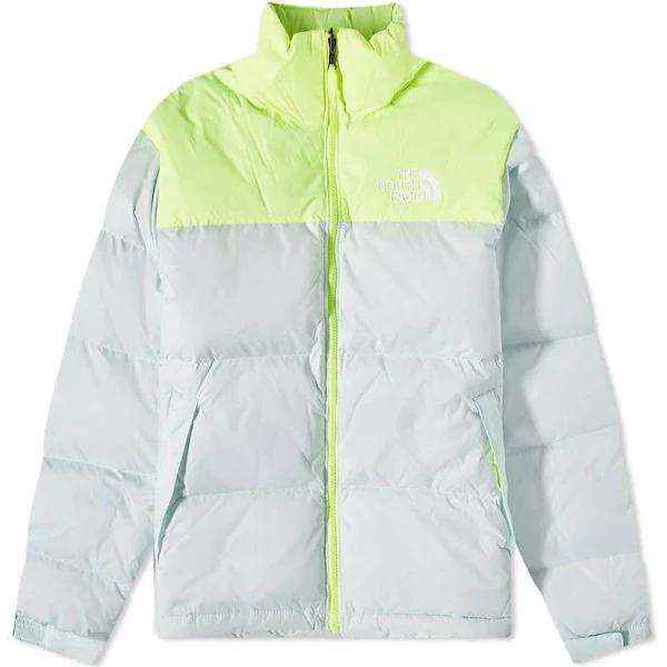 The North Face Men's 1996 Nuptse Jacket in Skylight Blue/Led Yellow, Size XX-Large | END. Clothing