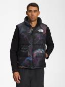 The North Face Men's 1996 Retro Nuptse Trail Glow Print Vest in TNF Black Trail Glow Print, Size XX-Large | END. Clothing