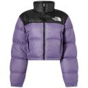 The North Face Women's Nuptse Short Jacket in Lunar Slate, Size X-Large | END. Clothing