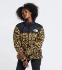 The North Face Womens Insulated Jackets Large Yellow Women's Printed 1996 Retro Nuptse Jacket