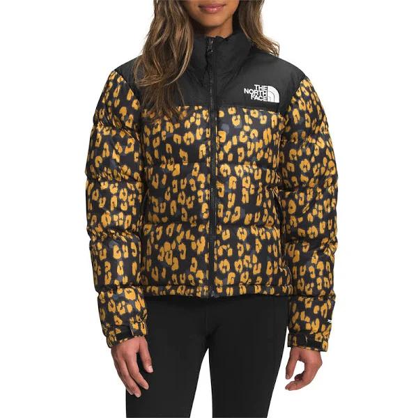 The North Face Womens Insulated Jackets Large Yellow Women's Printed 1996 Retro Nuptse Jacket
