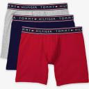 Tommy Hilfiger Men's Underwear Carbon Diagonal Logo Print Three-Pair Boxer Brief Set L