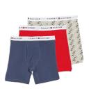 Tommy Hilfiger Men's Underwear Carbon Diagonal Logo Print Three-Pair Boxer Brief Set L
