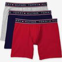 Tommy Hilfiger Men's Underwear Carbon Diagonal Logo Print Three-Pair Boxer Brief Set M