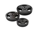 Total 80kg - 5kgx2 + 15kgx2 + 20kgx2 - Standard 26.5mm Triple Handle Cast Iron Weight Plate