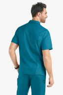 UA Advantage Stretch Men's 3-Pocket Short Sleeve Polo with Back Air-Mesh Panels in Caribbean Blue | Size S Polyester/rayon/spandex