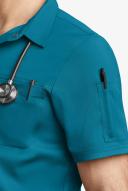 UA Advantage Stretch Men's 3-Pocket Short Sleeve Polo with Back Air-Mesh Panels in Caribbean Blue | Size S Polyester/rayon/spandex