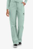 UA Butter-Soft Stretch Women's 9-Pocket Drawstring With Back Elastic Scrub Pants in Eucalyptus Leaf | Size XXS Cotton/polyester/spandex