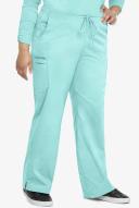 UA Butter-Soft Stretch Women's 9-Pocket Drawstring With Back Elastic Scrub Pants - Tall in Aqua Moon | Size 3x Cotton/polyester/spandex