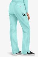 UA Butter-Soft Stretch Women's 9-Pocket Drawstring With Back Elastic Scrub Pants - Tall in Aqua Moon | Size 3x Cotton/polyester/spandex
