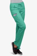 UA Flex2 Women's 7-Pocket Flat Front Cargo Stretch Scrub Pants in Bermuda Green | Size XXS Polyester/rayon/spandex