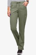 UA Flex2 Women's 7-Pocket Flat Front Cargo Stretch Scrub Pants in Light Olive | Size M Polyester/rayon/spandex