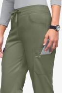 UA Flex2 Women's 7-Pocket Flat Front Cargo Stretch Scrub Pants in Light Olive | Size M Polyester/rayon/spandex