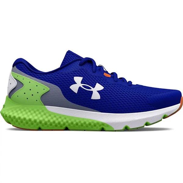 Under Armour Charged Rogue 3 Youth Running Shoes Halogen Blue / Tonic / Pink Shock-Size 5 Youth