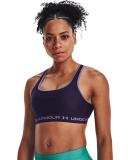 Under Armour - Women's Crossback Mid Heather Bra - League Red Light Heather/League Red/Micro Pink - M