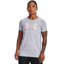Under Armour - Women's Live Sportstyle Graphic Short Sleeve Tee - Mod Grey Light Heather/Midnight Navy - M
