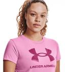 Under Armour - Women's Live Sportstyle Graphic Short Sleeve Tee - Mod Grey Light Heather/Midnight Navy - M