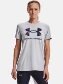 Under Armour - Women's Live Sportstyle Graphic Short Sleeve Tee - Mod Grey Light Heather/Midnight Navy - M