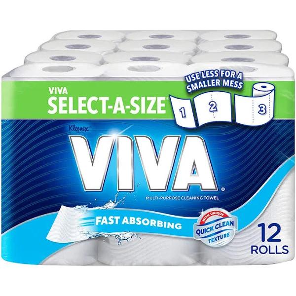 Viva Paper Towel Select-A-Size Towel, 12 Count (Pack of 1)